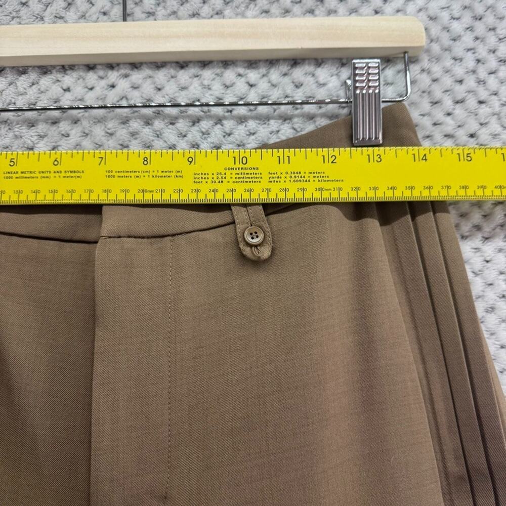 Commense Pants Womens S Brown High Rise Wide Leg Palazzo Pleaded Side Career New - Picture 9 of 15